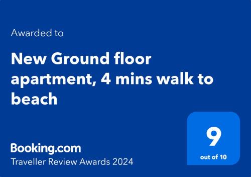 Westbourne Apartment | New Ground floor apartment, 4 mins walk to beach