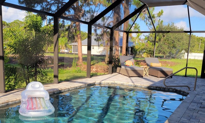 Rotonda Heights House | New home! Heated, salt water pool! 10 minutes to multiple beaches even Boca Gr.