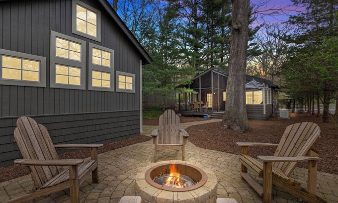 Michigan City House | New! Juniper Presents: Fabulous Cottage w/Fire Pit – Walk to Lake MI Beaches