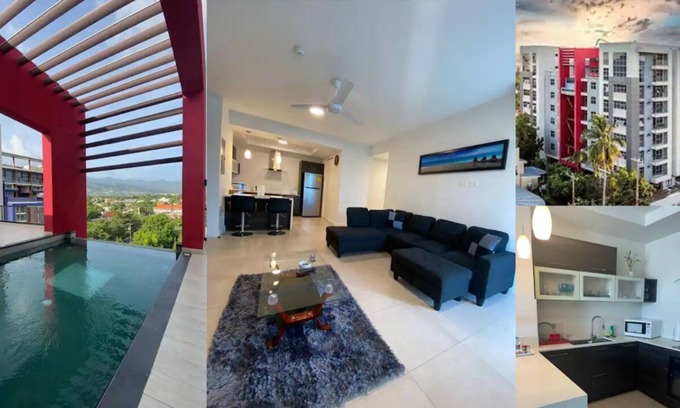 Beverly Hills Apartment | New Kingston Luxury Gated Parkhurst 2 Bdrm Rooftop Pool, 24/7 Security, Central