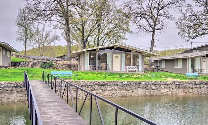 Sunrise Beach Cottage | NEW! Lakefront Resort Cottage w/ Patio + Grill!