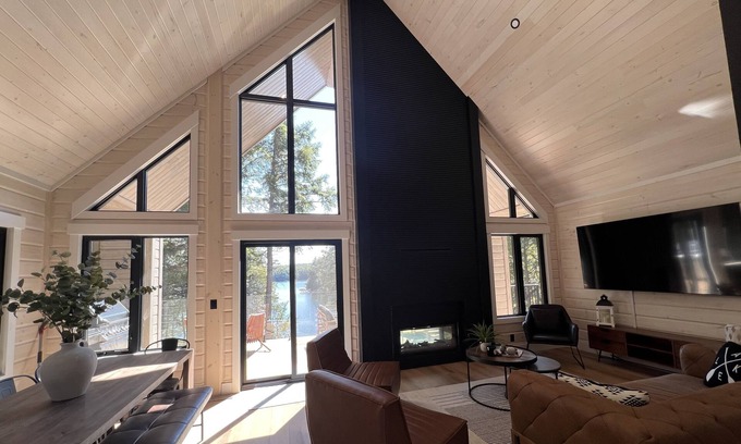 Dysart et al Ski Chalet | New Lakeside Chalet with Sauna