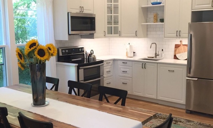 Brookmont Apartment | NEW light filled 1500 sq ft apt, lg kitchen, expansive family rm, 2 bedrm,1 bath