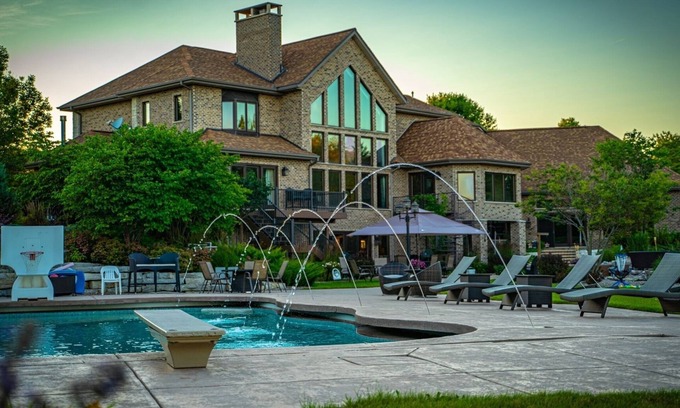 Newton House | NEW LISTING! Mansion on the Lake (8-Bedroom Home) with Pool by RedAwning