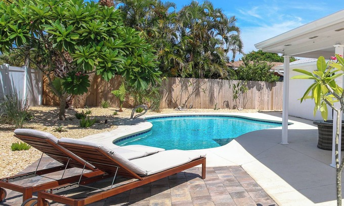 Golden Beach Estates House | NEW! Luxury sun-filled home w/ private pool - 5 min walk to the beach!