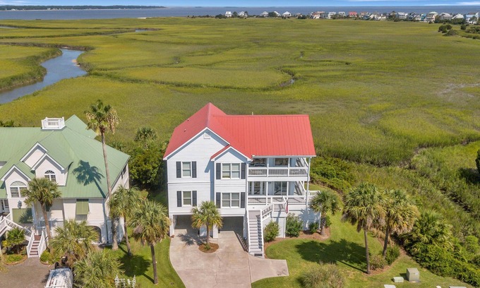 Oceanmarsh Subdivision House | New Rental with Expansive Marsh and Water Views-Golf Cart Included