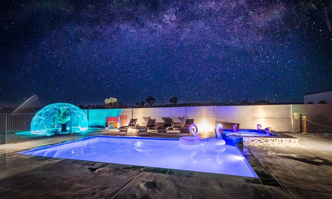 Yucca Valley House | New Tiny Home | Stargazing DOME | Pool | Spa |Mini golf | Joshua Tree Views
