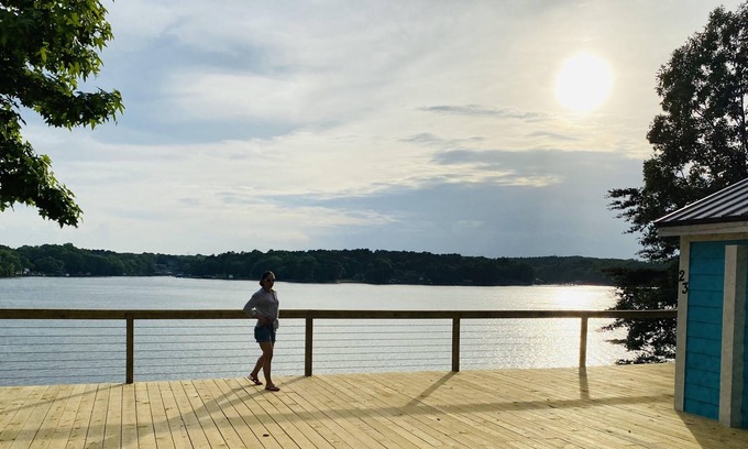 Steele Creek Cabin | New Waterfront Cabin On The Large Sundeck 1 Bedroom Cabin by Redawning