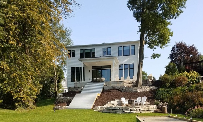 Fennville House | Newly constructed luxury home, 65 feet of shore and Harris Pontoon boat option