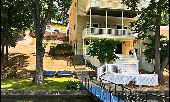 Sunrise Beach House | Newly renovated 1st flr kitchen, dining-living area, 2nd flr bedrooms, and bath.