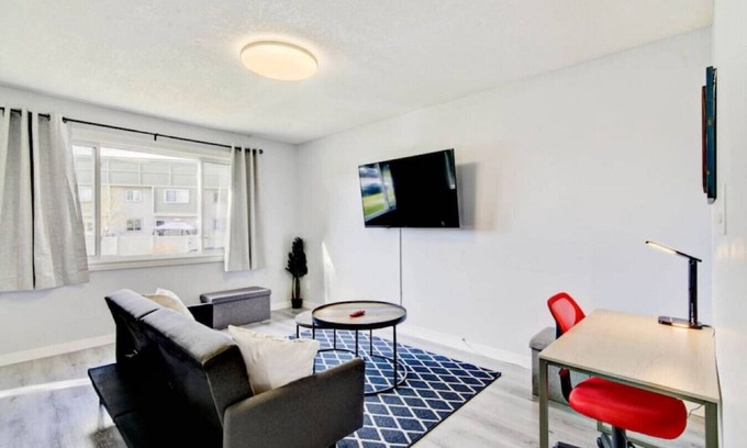 Calgary Apartment | Newly Renovated 2Bed by Nose Hill Parking FirePit