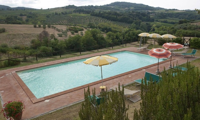San Gimignano Apartment | Nice apartment for 4 people with pool, WIFI, A/C, pets allowed, panoramic view and parking