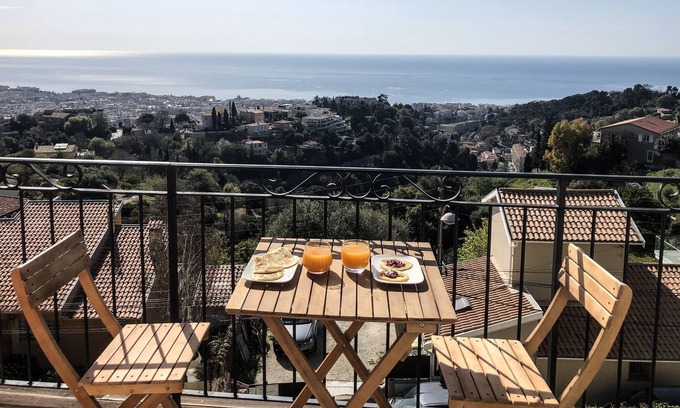 Saint Pierre de Feric Apartment | NICE - MAGNIFICENT APARTMENT PANORAMIC SEA VIEW