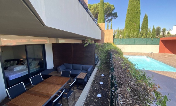 Saint Antoine Apartment | Nice, splendid studio terrace swimming pool, ideal 2/3 p, Fabron , airport 5km
