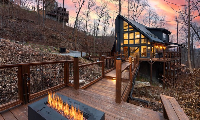 Chalet Village North Cabin | Night Owl 3 Bedroom Cabin by RedAwning