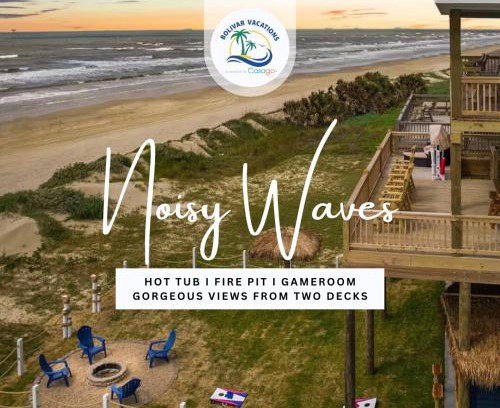 Crystal Beach House | Noisywaves - Beachfront Paradise with Hot Tub, Yard, and Game Room