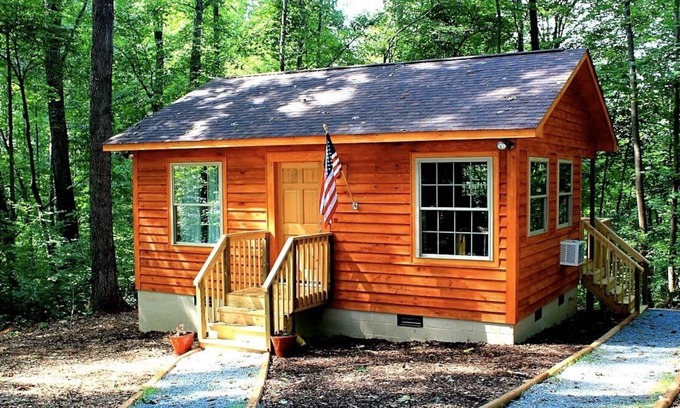 Boonville Cabin | North Carolina Private Vineyard Cabin - winery, honeymoon, hiking, fireplace