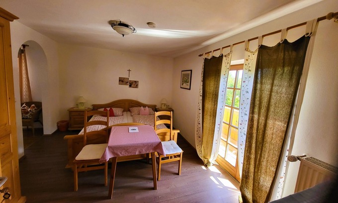 Grassau Apartment | Nr 3 Family room for 2-4 persons, shower/WC with balcony