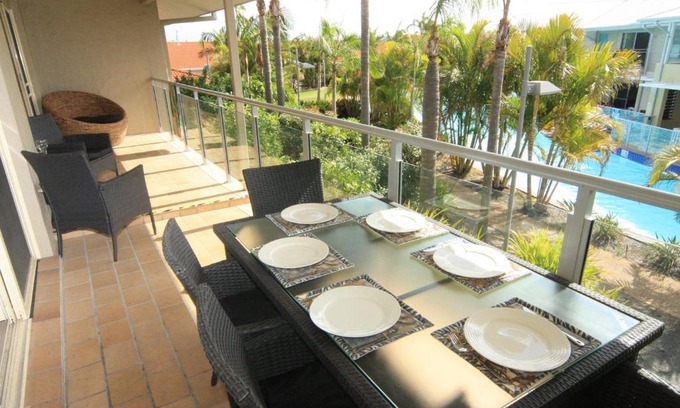 Salamander Bay Apartment | Oaks Pacific Blue 339 Huge Resort Lagoon Pool