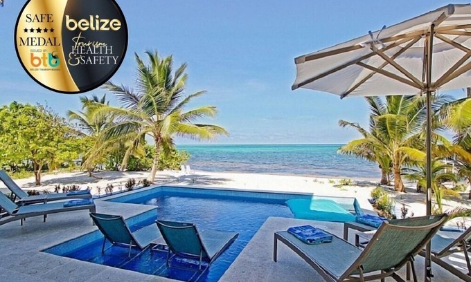 San Pedro Villa | Ocean Front Home: 3 BDR, 3 Bath With Pool, Rooftop Deck & Private Beach