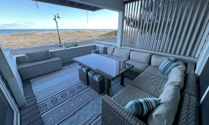 Sea Isle City House | Ocean Front luxury Condo, Center of Town - sleeps 11, parking for 3 cars