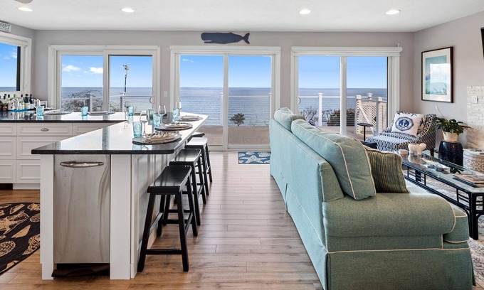 Plymouth House | Ocean's Edge Oasis - Waterfront Plymouth Home w views of Cape Cod Bay
