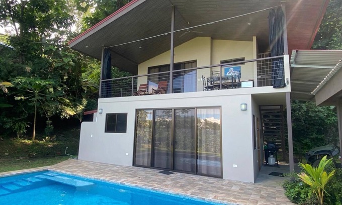 Ojochal House | Ocean View, tranquil, 2-bedroom house, with pool, tucked in the rainforest.