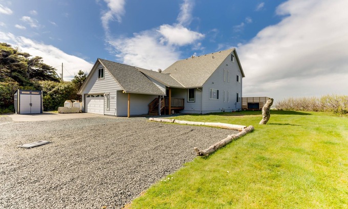 Arch Cape House | Oceanfront, dog-friendly gem with Castle Rock view, hot tub & beach access