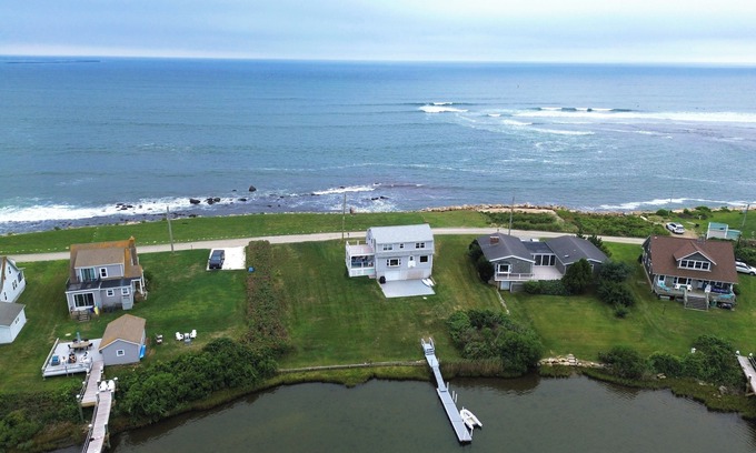 Matunuck House | OCEANFRONT ESCAPE! Panoramic water views with 1 minute walk to the beach!