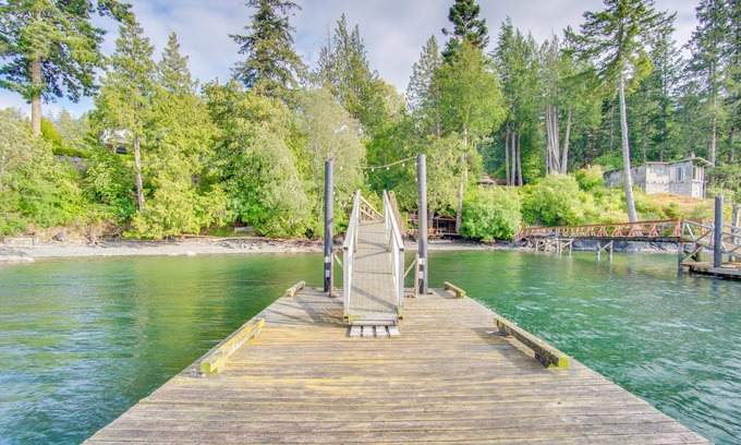 Juan de Fuca Electoral Area House | Oceanfront Getaway with Private Dock + Beach
