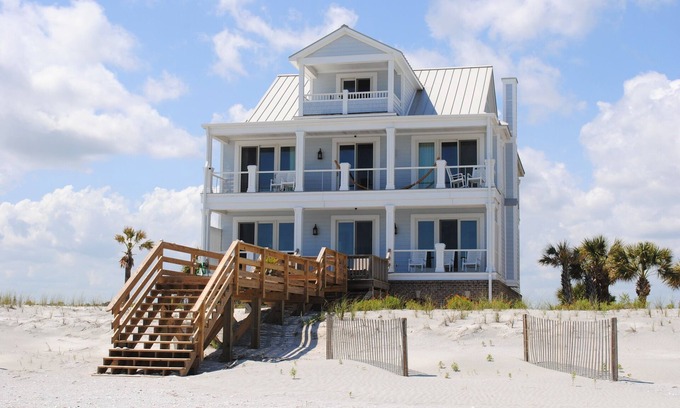 Pawleys Island House | Oceanfront home with access to pool & shared stationary dock located on the Litchfield Peninsula.
