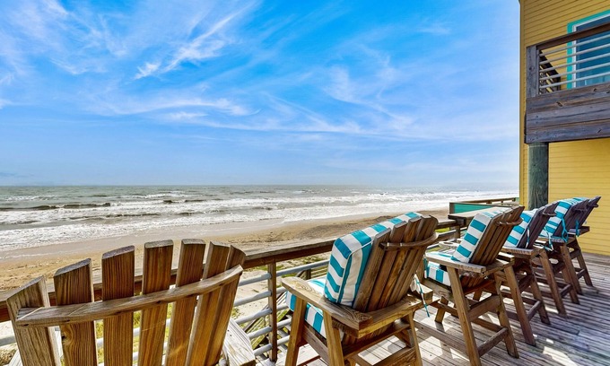 Gilchrist House | Oceanfront home with balconies, fireplace & views - steps from the beach
