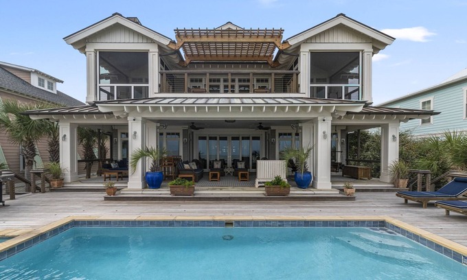 North Litchfield Beach House | Oceanfront house with separate carriage house & private swimming pool at North Litchfield Beach.