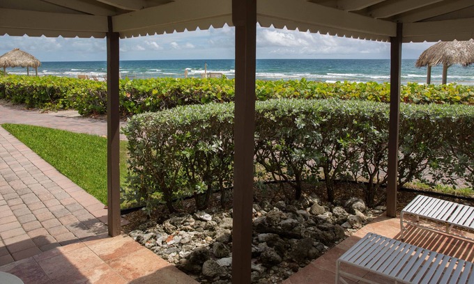 Hillsboro Beach Villa | Oceanfront Villa step out the front door and you're on the beach! Villa D