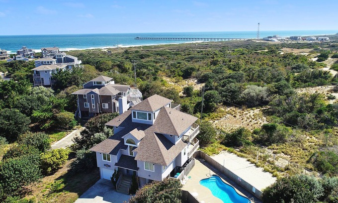 Duck House | Oceanside, 6 BRs, Private Pool, Ocean Views, Foosball, O2, Topside