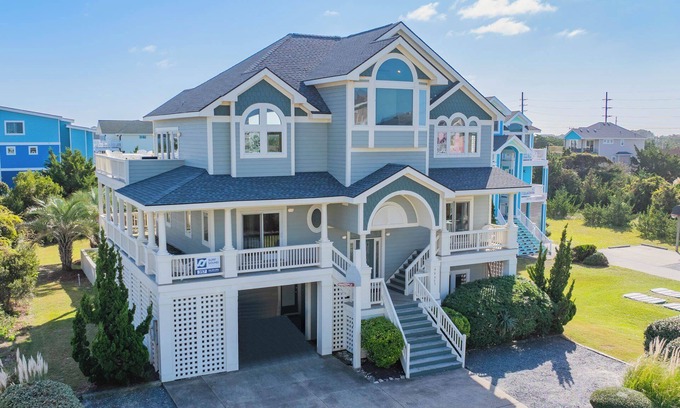 Ocean Isle Estates House | Oceanview Dog Friendly Home with Pool, Hot Tub, Elevator, Game and Media Rooms