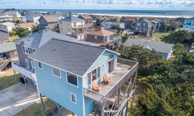Avon House | Oceanview Home in Avon w/Screened Porch, Cargo Lift, Grill. Under the Big Sky!