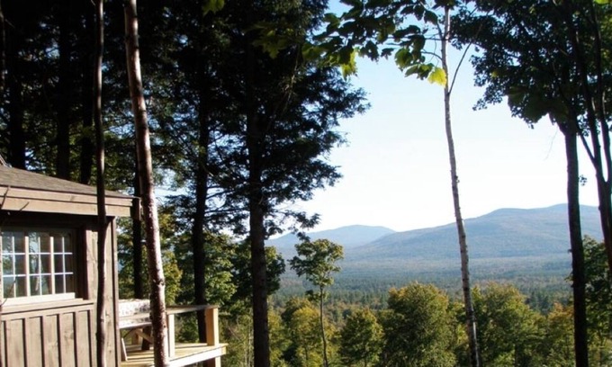 Sunday River Area Cabin | Off Grid Remote Cabin with Amazing Mountain Views