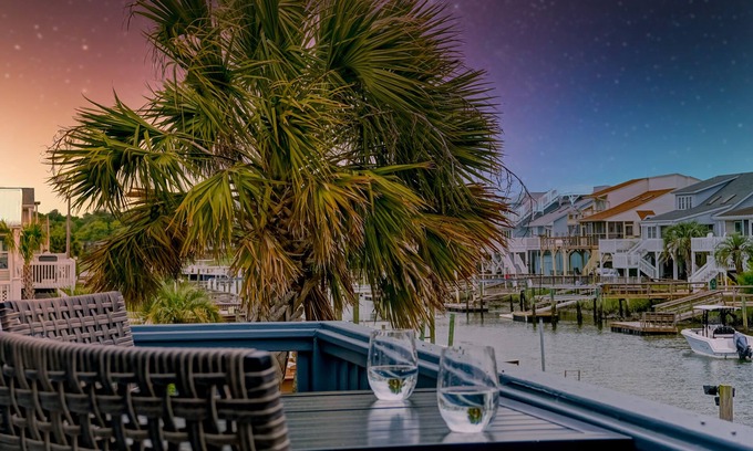 Ocean Isle Beach House | OIB Canal Home - GREAT outdoor - under house & screen porch, LARGE kitchen, DOCK