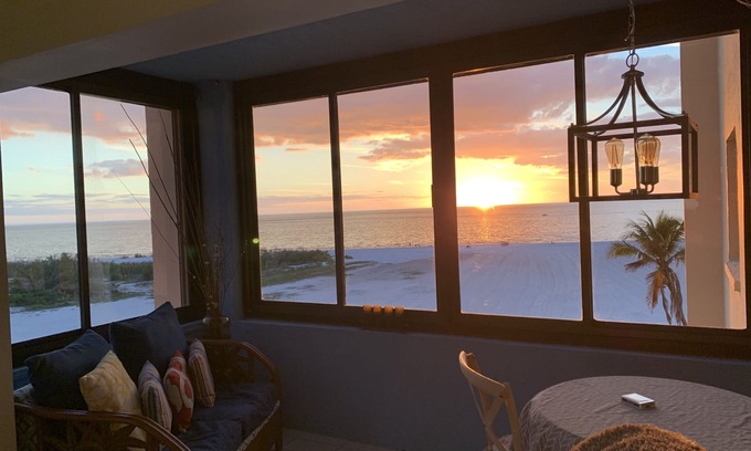 South Island Condo | On the beach at the Sandarac . . . Sunset doesn't get better than this!