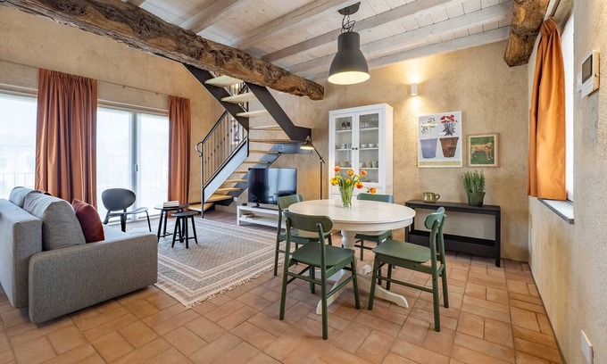 Cressa Apartment | One Bedroom Loft Style Apartment in Restored Farmhouse