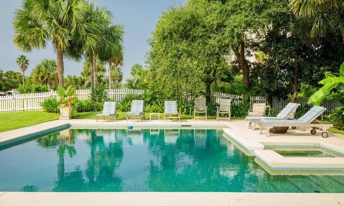 Isle of Palms House | One of a kind Isle of Palms vacation home, private pool, hot tub, across the street from beach