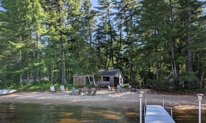 Center Ossipee Cottage | Ossipee Lake-Front Cottage On Beautiful Beach with Mountain Views