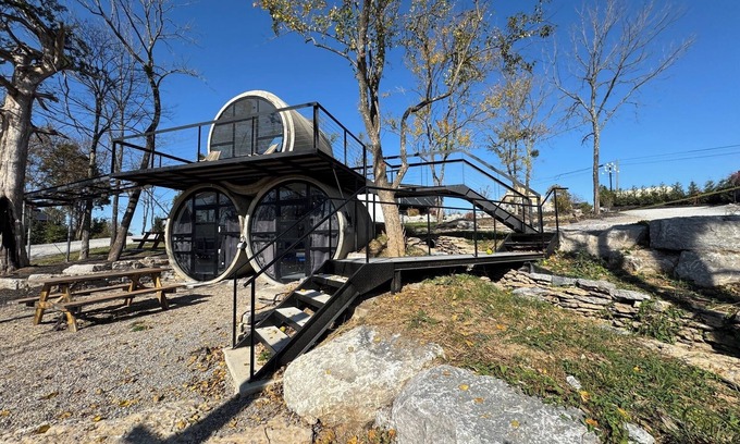 Lancaster Cabin | Our Tubes offer a camping experience for those that love the outdoors but also love a bed.