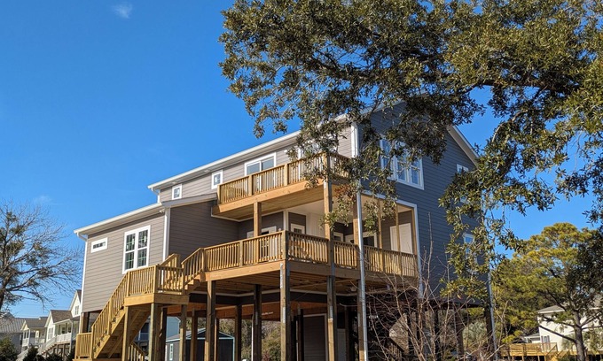 Cedar Point House | Outdoor living at its best with new construction, pet friendly and water views