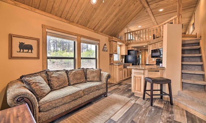 Pagosa Hills Cabin | Pagosa Springs Tiny Cabin: Fish, Hike, Ski & Soak!