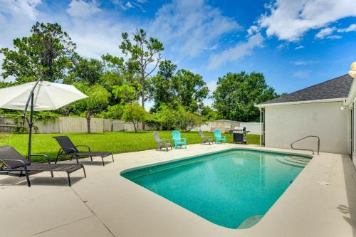 Palm Coast House | Palm Coast Comfort Family Home with Lanai, Big Yard