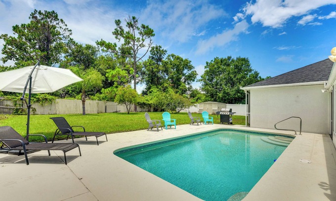 Palm Coast House | Palm Coast Comfort: Family Home w/Lanai, Big Yard
