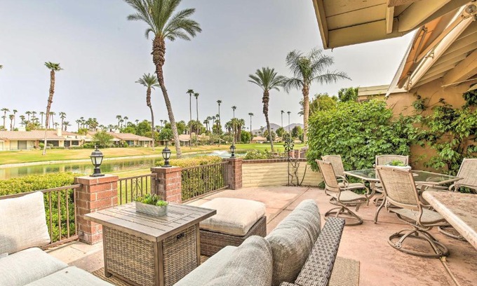 Palm Desert Apartment | Palm Desert Escape with Patio and Shared Pool!