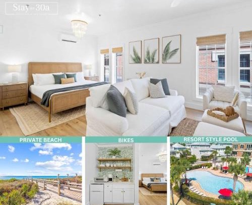Seacrest Beach Apartment | Palmetto Place by Stay on 30A- Bikes, Private Beach Access